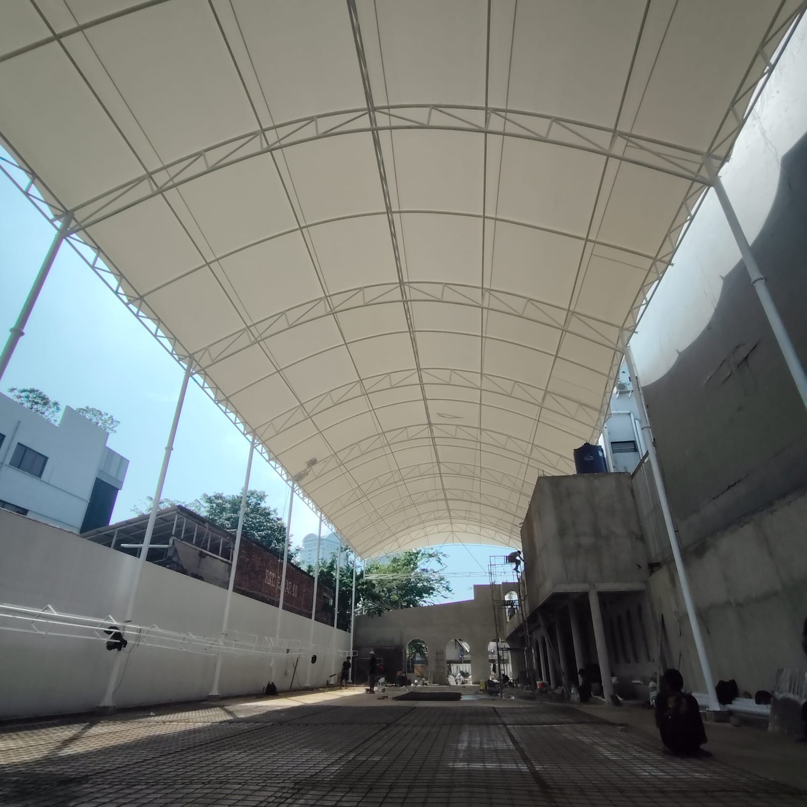 canopypedia tenda membrane lapang padel